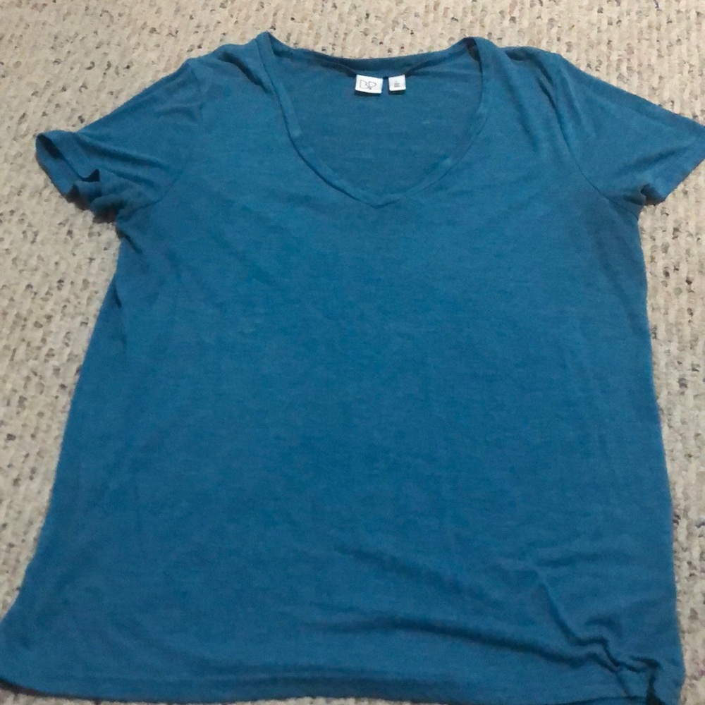 Blue v-neck tee